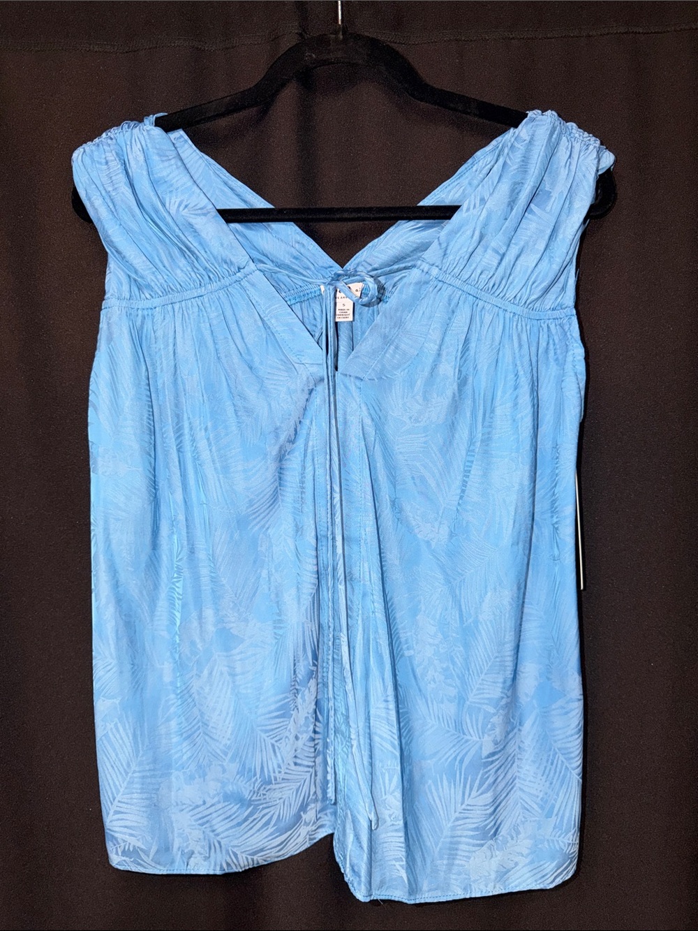 Current Air Light Blue Sleeveless V-Neck Blouse